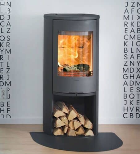 Contura Golvskydd i plåt, kort modell, grå Contura 500 style