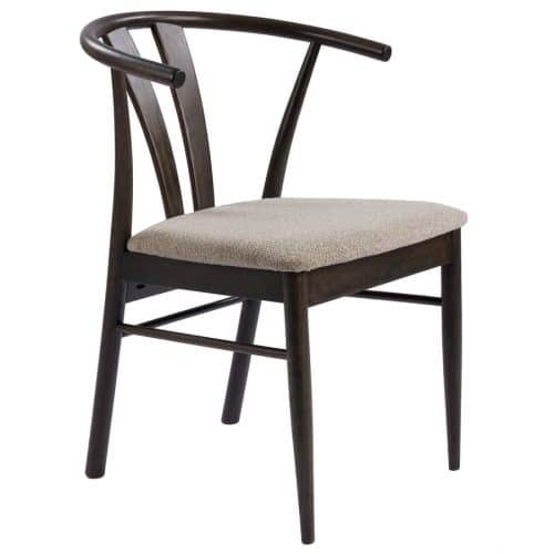 Matstol Jive i lackad mörkbrun ek