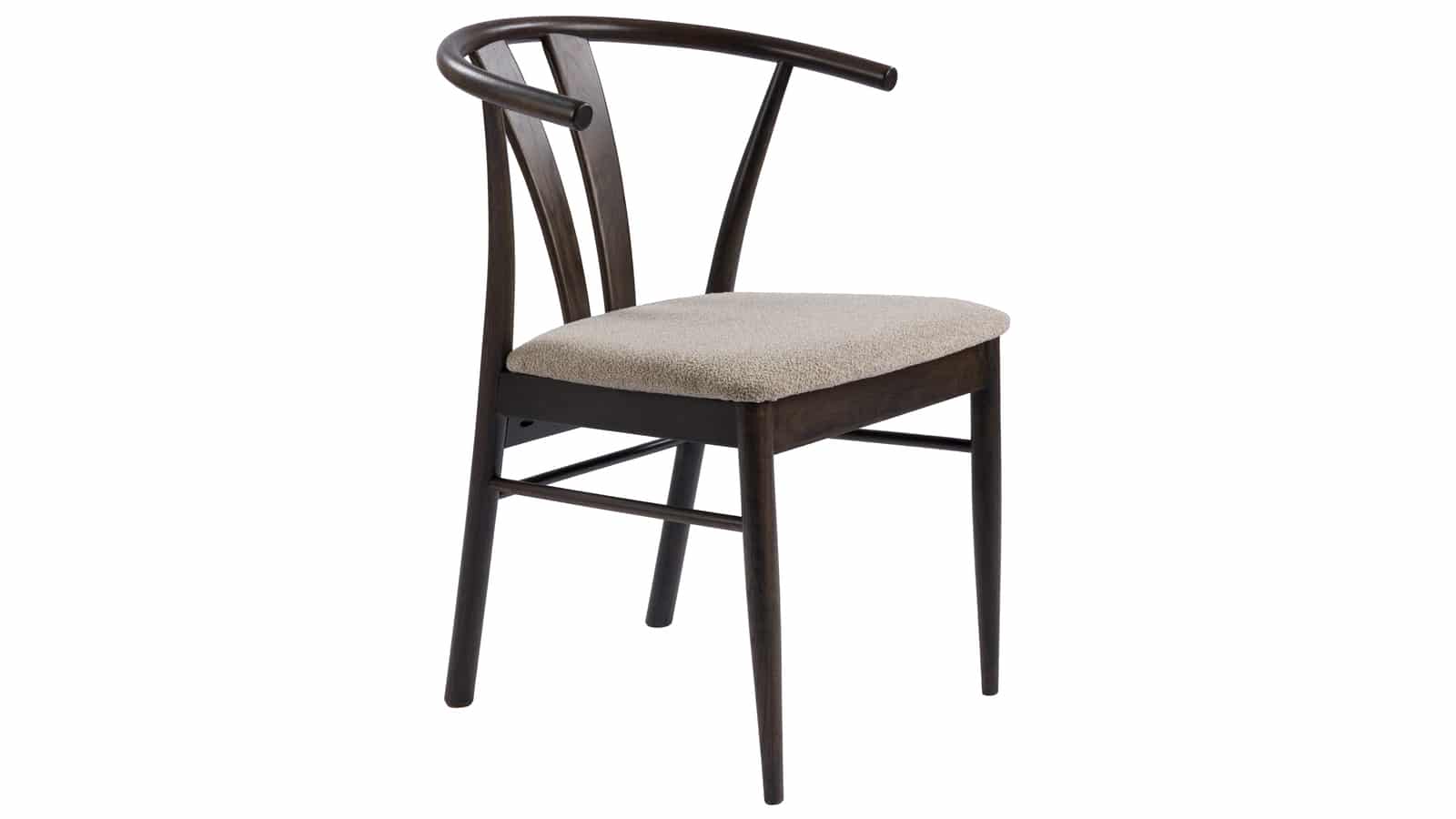 Matstol Jive i lackad mörkbrun ek