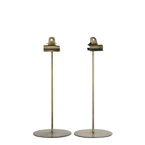 Metallhållare med Clip Antik Mässing