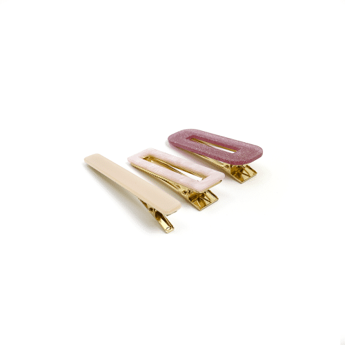 Pipol Louisa Hårclips Rosa 3-Set