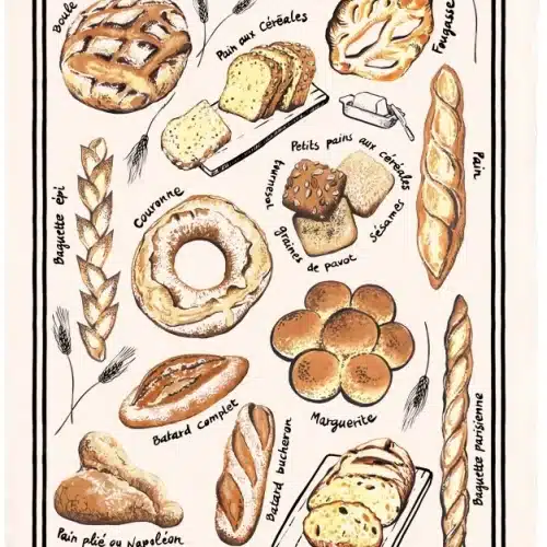 Kökshandduk Pains France Ecru