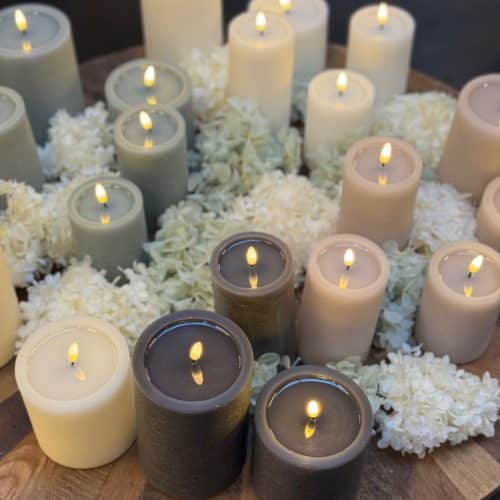 Deluxe Homeart Unique LED-Blockljus Ø 7,5 X 10 Cm rosa