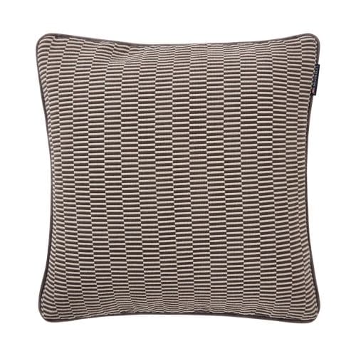 Lexington Strukturerat Kuddfodral i Bomull Mörkgrå/Ljusbeige 50x50