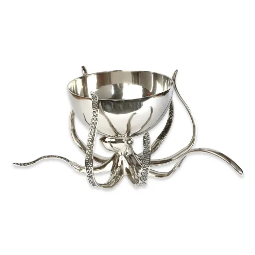 Champagneskål bläckfisk med ställning