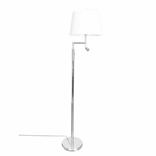 Orlando Golvlampa – Krom/Vit med LED-lampa 157 cm
