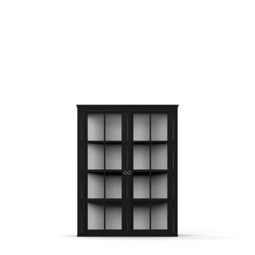 Englesson Stockholm 2.0 Överskåp Vitrin 2 Dörrar Svart