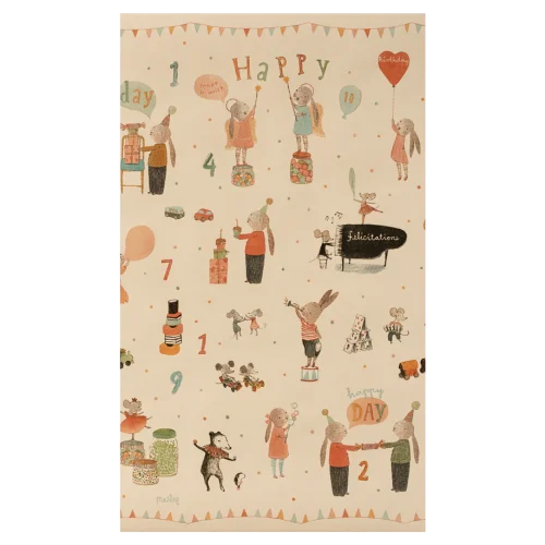 Maileg Presentpapper, Happy Day - 10 m