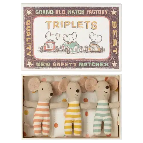 Maileg Trillingar babymöss i tändsticksask