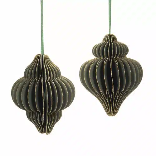 Pappersjulkula Pim Grön/Guld Mix Ø6,5x8cm