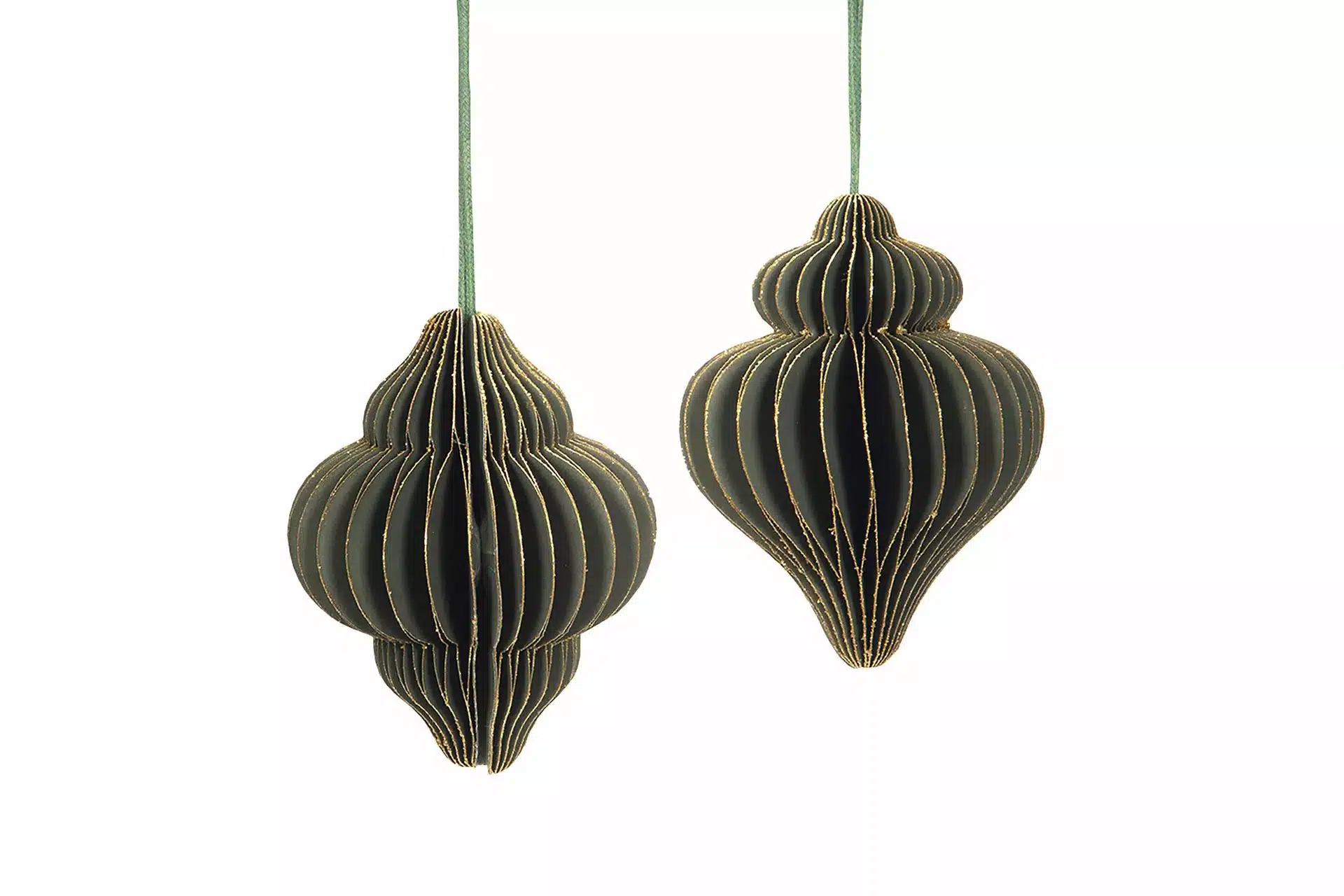 Pappersjulkula Pim Grön/Guld Mix Ø6,5x8cm