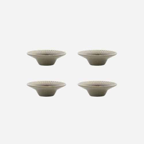 House Doctor Äggkopp 4-Pack Pleat Grå/Brun