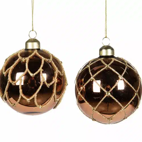 Glaskula Zora Koppar Mix Ø8cm