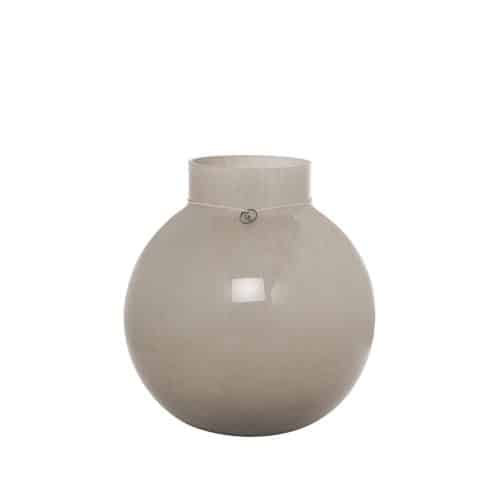 ERNST Glasvas Rund Beige D21 H22