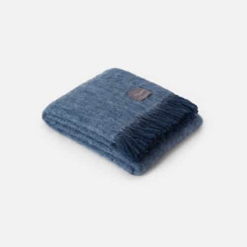 Stackelbergs Mohair Pläd  Denim & Sky Blue Melange