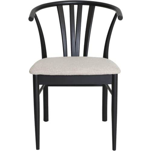 ARON Matstol i Svartlackerad Ek Beige