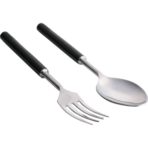 ERNST Salladsbestick trä, svart