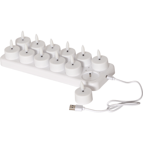 Star Trading LED Värmeljus 12-pack Flamme Charg