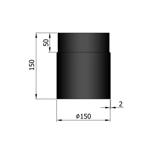 Termatech Rökrör L:150mm