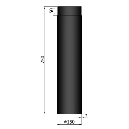 Termatech Rökrör L:750mm
