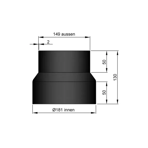 TermaTech Övergångsstos 180/150 utv. Ø149/185mm