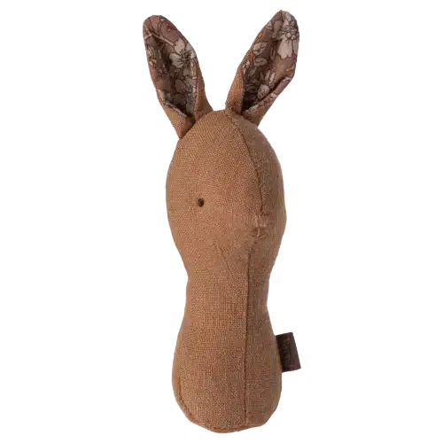 Maileg Vaggvisa vänner, Bunny rattle - Choklad