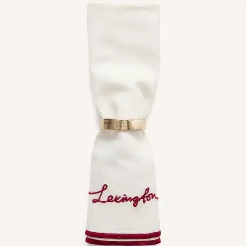 Lexington Blombroderad servett i linneblandning