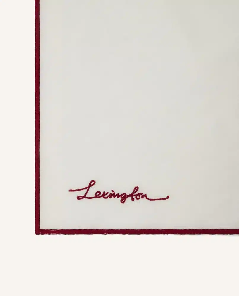 Lexington Blombroderad servett i linneblandning - Bild 6