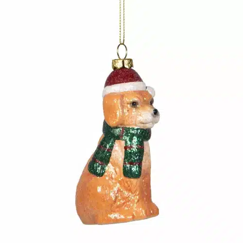 Hund Med Tomteluva Hänge 5x6,5x11,5cm