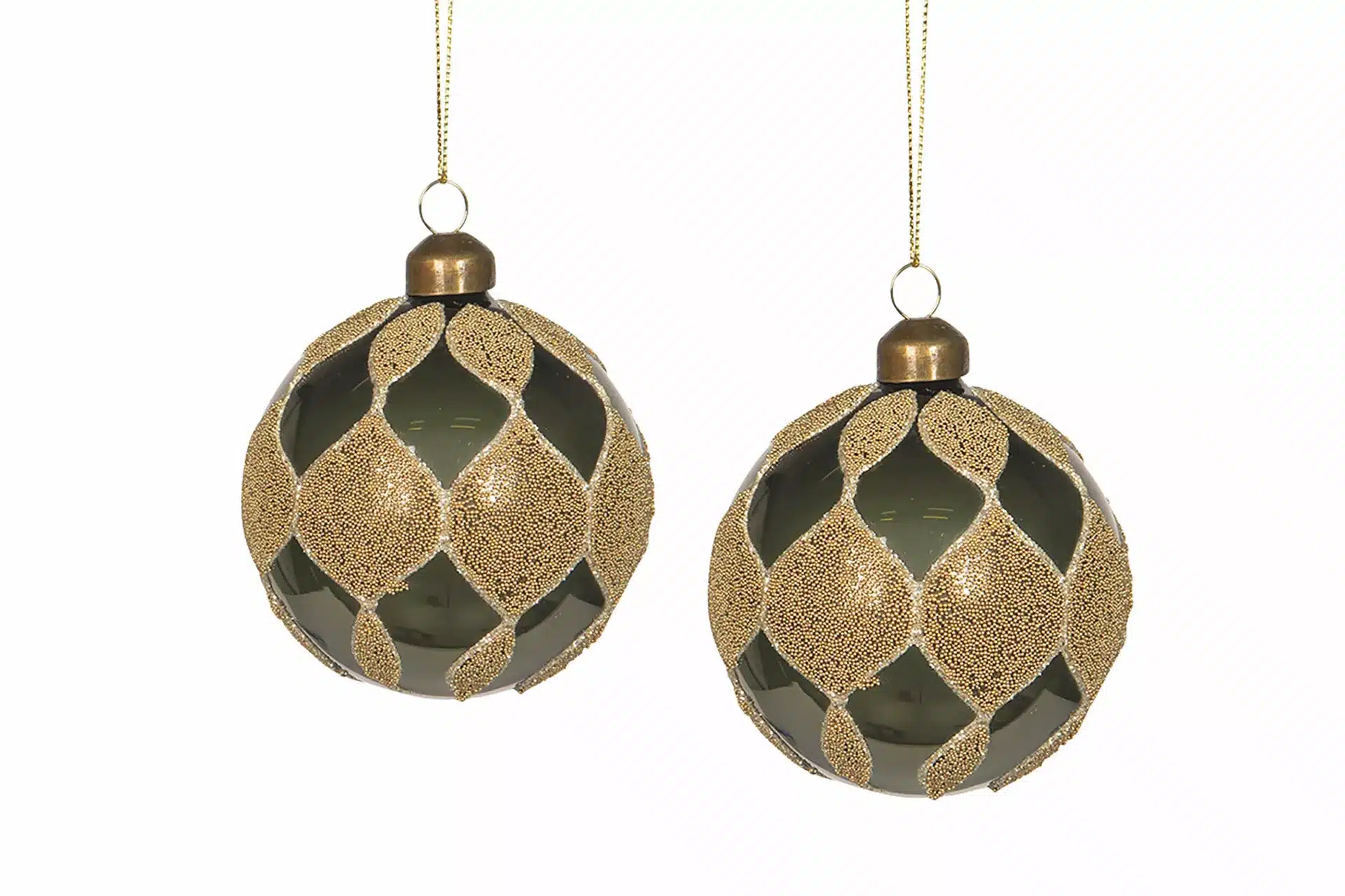 Glaskula Orient Oliv Ø10cm