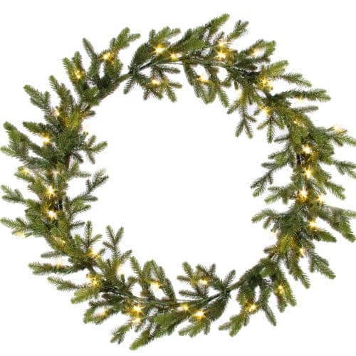 Shishi Smal Grankrans med kottar inkl belysning 70cm