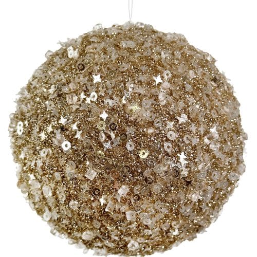 Shishi Glitterkula Champagne med paljetter 9cm