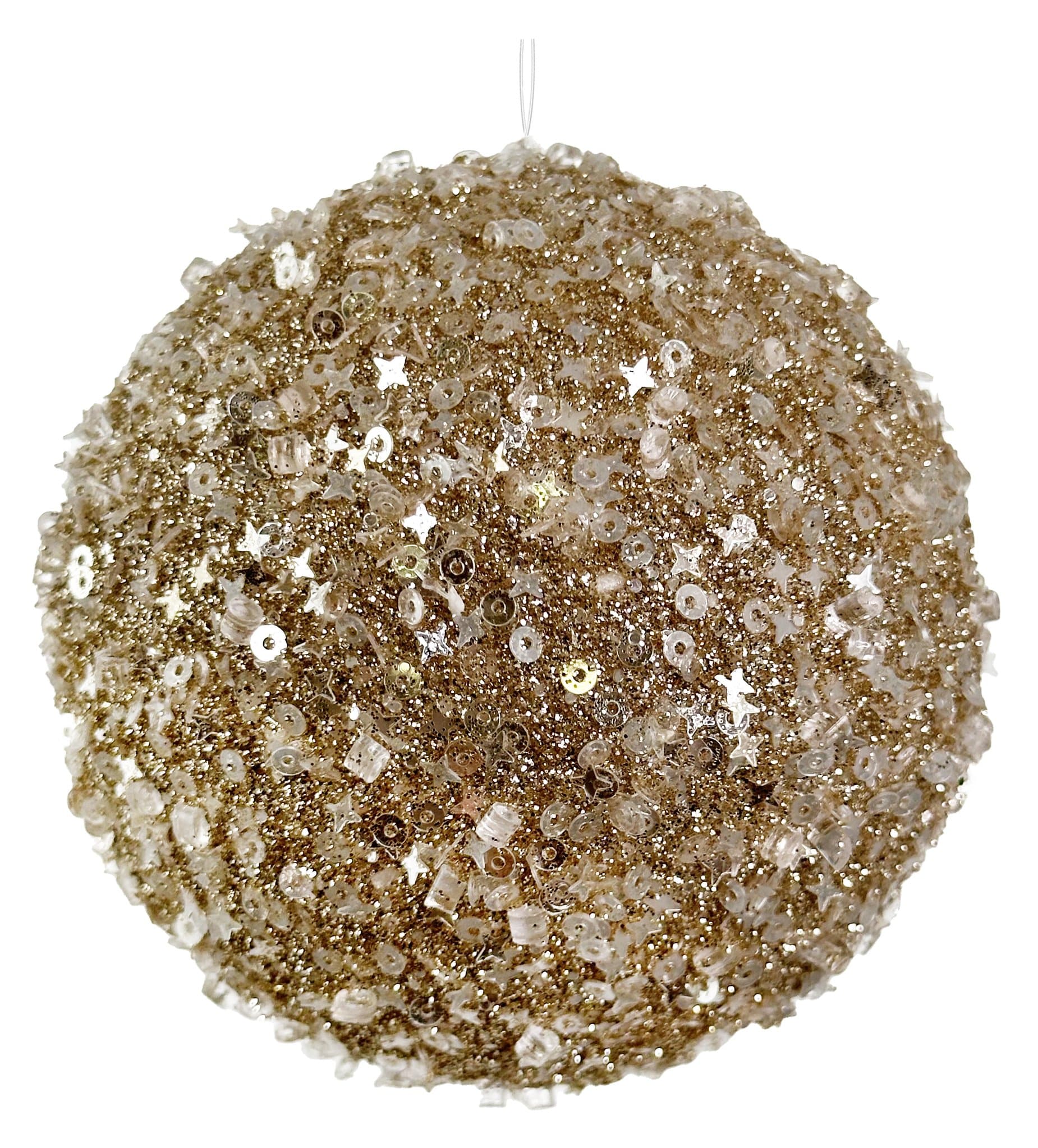 Shishi Glitterkula Champagne med paljetter 9cm
