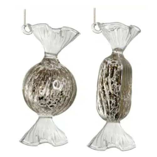 Julkula karamell 1 st glas antiksilver mix 8-10cm