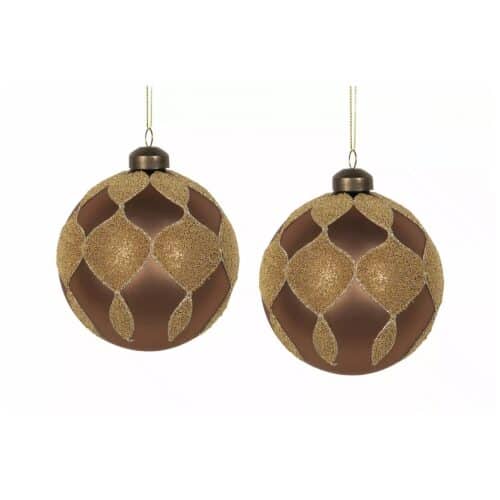 Glaskula Orient Guld Nougat Ø10cm