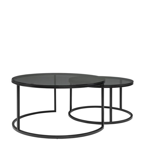 Artwood Soffbord Reeves 2-Set rökfärgat glas