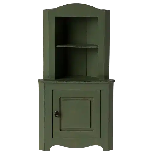 Maileg Miniatyr hörnskåp - Mörkgrön