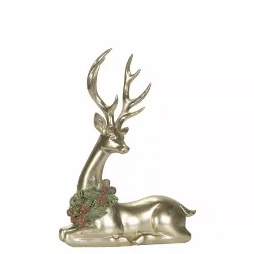 Hjort Liggande Med Krans