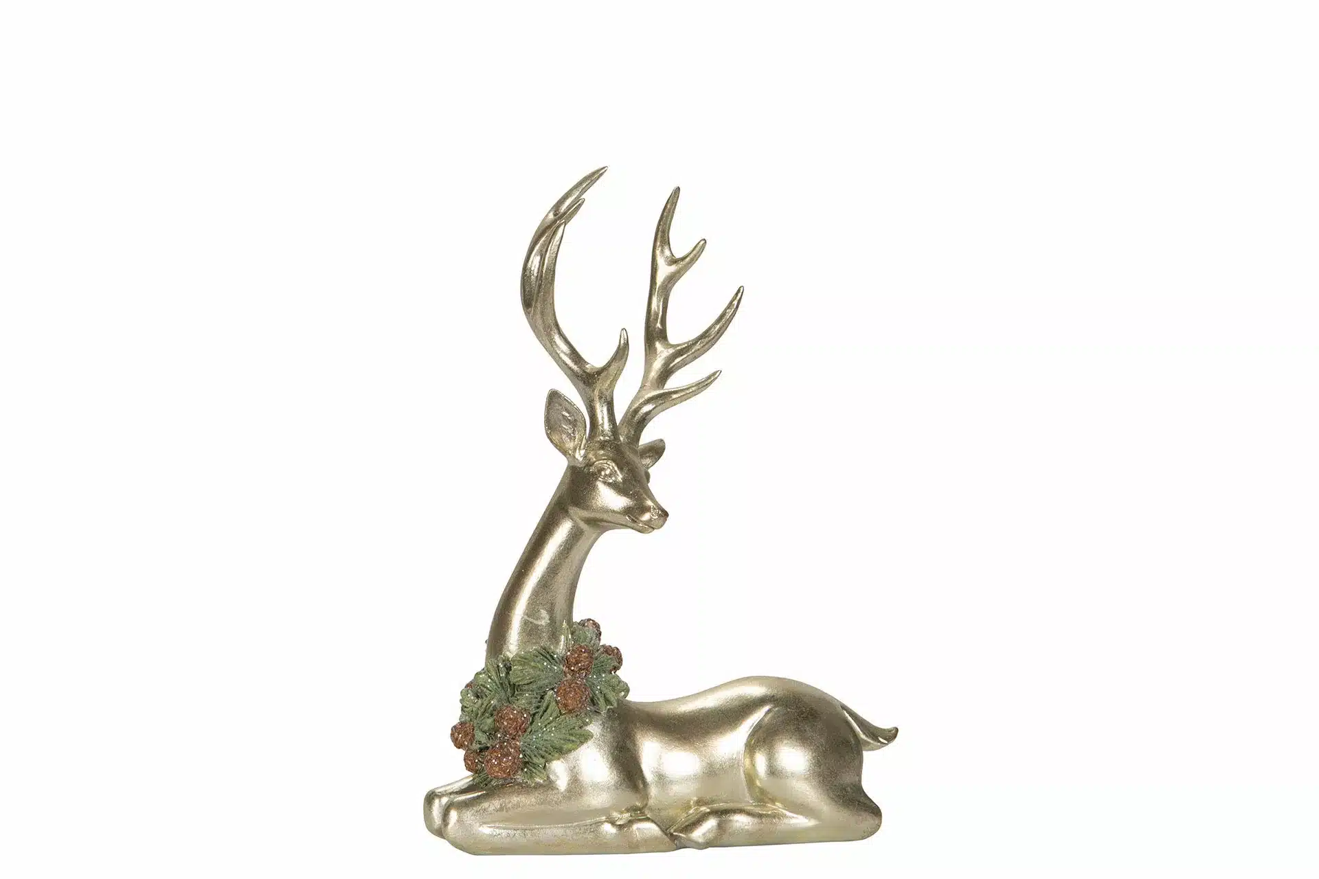 Hjort Liggande Med Krans