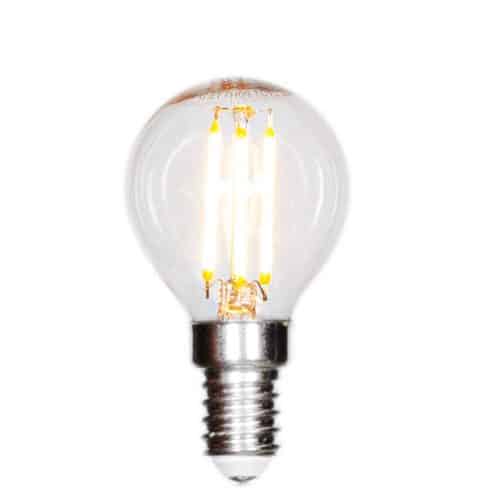 By Rydéns Filament dekorationslampa LED dimbar klot E14 4W Ø45mm klar