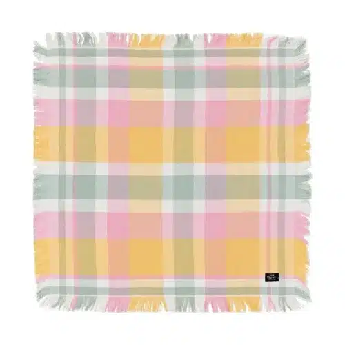 Lexington Servett i linneblandning, gul/grön/rosa