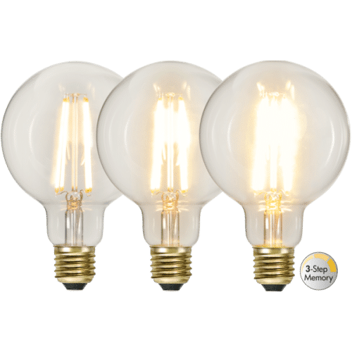 LED-LAMPA E27 G95 SOFT GLOW 3-STEP MEMORY