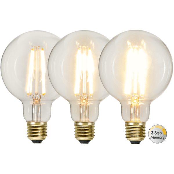 LED-LAMPA E27 G95 SOFT GLOW 3-STEP MEMORY
