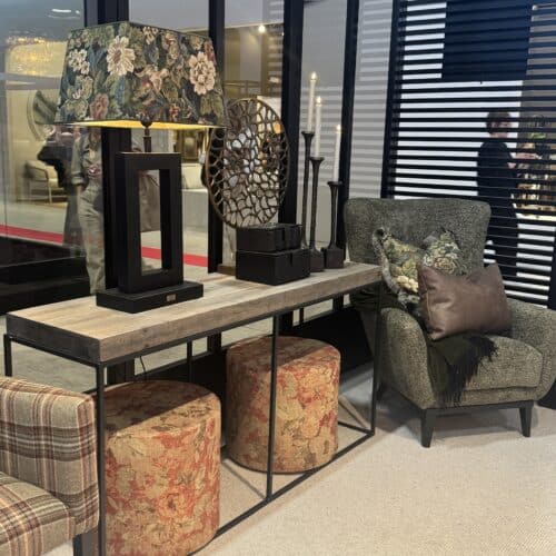 Artwood Fotpall Cortina Rosewood flower rouge ø46cm