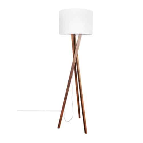 By Rydéns Vega golvlampa vit/valnöt