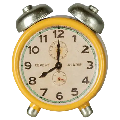 Maileg Väckarklocka, Mus - gul