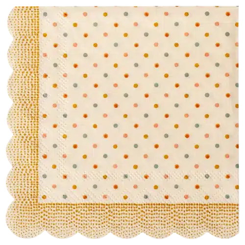 Maileg Servett, Multi Dots - Okra