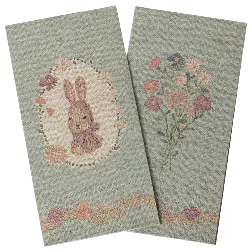 Maileg Servett, Lapin de Pâques - Grön/rosa