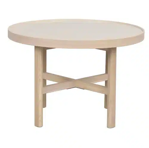 Rowico MARSDEN Soffbord, Beige/vitpigmenterad, 60x60 cm