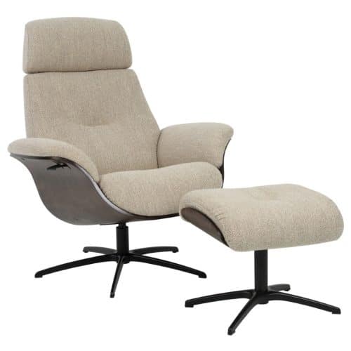 Hellegjerde Fåtölj Falcon med pall Beige